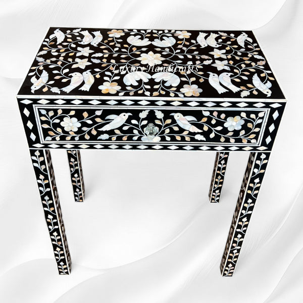 Aura Mother of Pearl Inlay Console Black 2