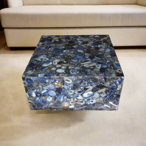 Blue Agate Geode Coffee Table With Led Light 1