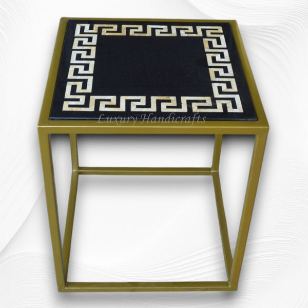 Greek Black Granite Side Table 5