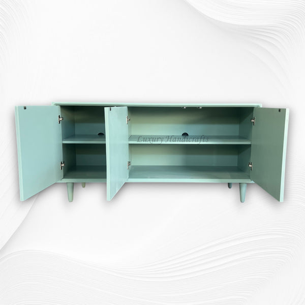 Bone Flower Media Console Sage Green 3