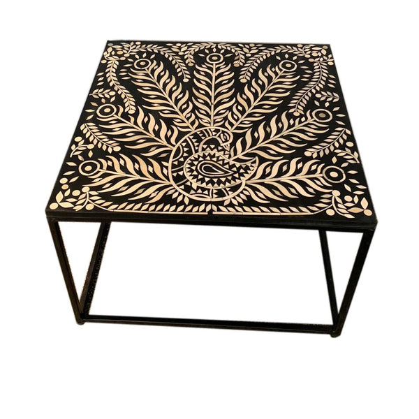 Lucienne Bone Inlay Coffee Table Black